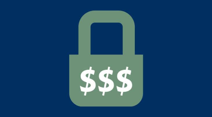 picture of lock with dollar signs inside it
