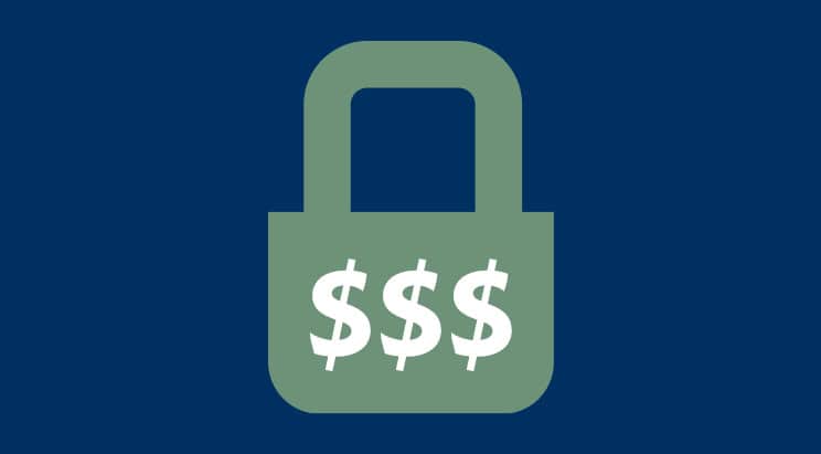 picture of lock with dollar signs inside it